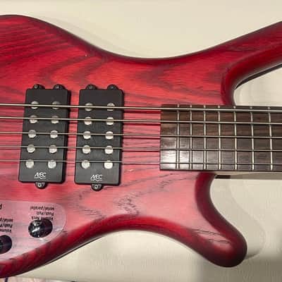 Warwick RockBass Corvette 5 string - Burgundy Red Transparent image 2