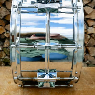 Sonor D-508 D508 Phonic 14" x 8" 10-Lug Ferro-Manganese Steel Snare Drum RARE image 18