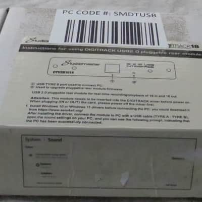 Studiomaster DTUSB1616 USB 2.0 Pluggable Rear Module 2020s - Metallic image 2