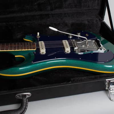 Guyatone  LG-350T Sharp Five Solid Body Electric Guitar,  c. 1970, black hard shell case. image 12