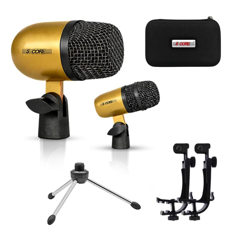 5 Core Conga Mic Snare Tom Set Professional XLR Cardioid Condenser Instrument Microphone Kit image 1