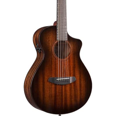 Breedlove Organic Wildwood Pro CE All-African Mahogany Companion Acoustic-Electric Guitar Regular Suede image 6
