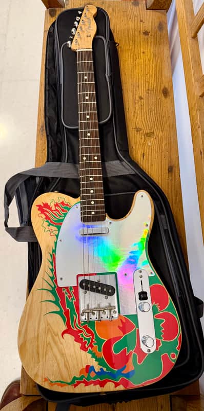 Fender Artist Series Jimmy Page Telecaster with Rosewood Fretboard 2019 - Natural with Dragon Graphic