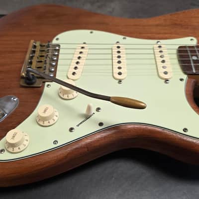 ESP SE Stratocaster Custom 80s Natural Mahogany Body USA Kent Armstrong Vintage American DiMarzio Pickup Brass Kahler Bridge Gotoh Switch MIJ Japan UK Fender Super Strat Parts Guitar Partscaster image 15