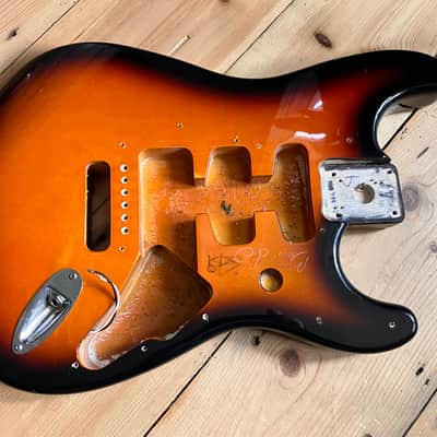 Fender Stratocaster Electric Guitar Body Mexico Strat Sunburst 1998 image 1