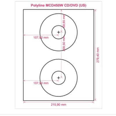 Printable White CD/DVD Labels (200) with Applicator image 3