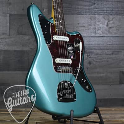 Mint Fender American Professional Classic Jaguar Rosewood Fingerboard Faded Sherwood Green Metallic Included: Deluxe Gig Bag image 10