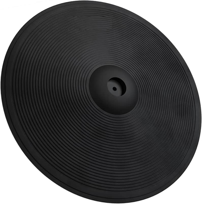 Crash/Ride Cymbal Pad with Choke – Large 3-Zone Ride with Bell for Electronic Drum Kits