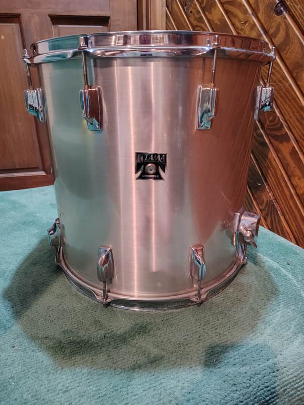 Tama Imperialstar 16x16 Floor Tom/Rack Tom 1981 - Metallic Hairline Chrome image 1