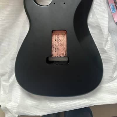 Matte Black Alder Strat Style Guitar Body, 5.6cm Pocket image 7