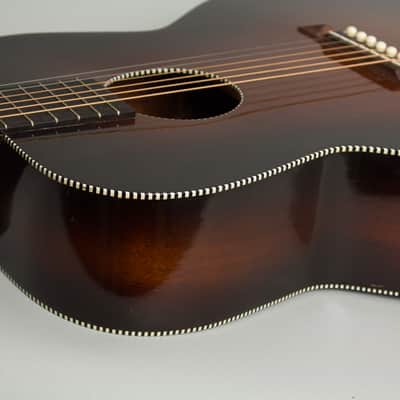 Oahu Model 67K Flat Top Acoustic Guitar, made by Kay, c. 1935, tweed hard shell case. image 13