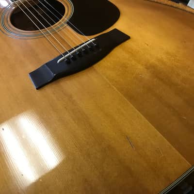 Yamaha FG-345 acoustic dreadnought guitar 1970s made in Taiwan with vintage hard case image 19