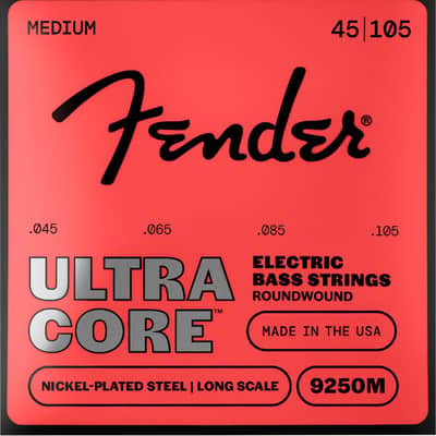 Fender 9250M UltraCore Roundwound Electric Bass Strings - Medium (45 - 105)
