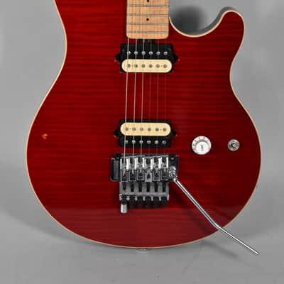 1998 Ernie Ball Music Man Axis Trans Red Flame Top Electric Guitar w/HSC image 2
