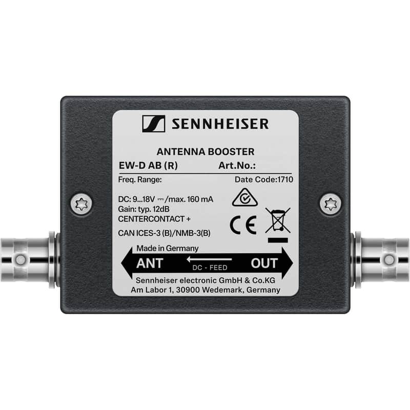 Sennheiser EW-D AB Inline Antenna Booster, Band R (520-608 MHz) image 1