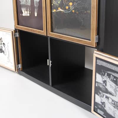 2 pcs IKEA Kallax Shelf Walnut LP Art Frame Door for Vinyl Record Storage Cabinet / Cube Hack Custom Picture Album NowPlaying Music 33rpm 12" Clear Box Freaks Cover Jacket Decor Stand Display Ideas Mint Analog Disc Case Audio Unit Wood furniture Dj image 9