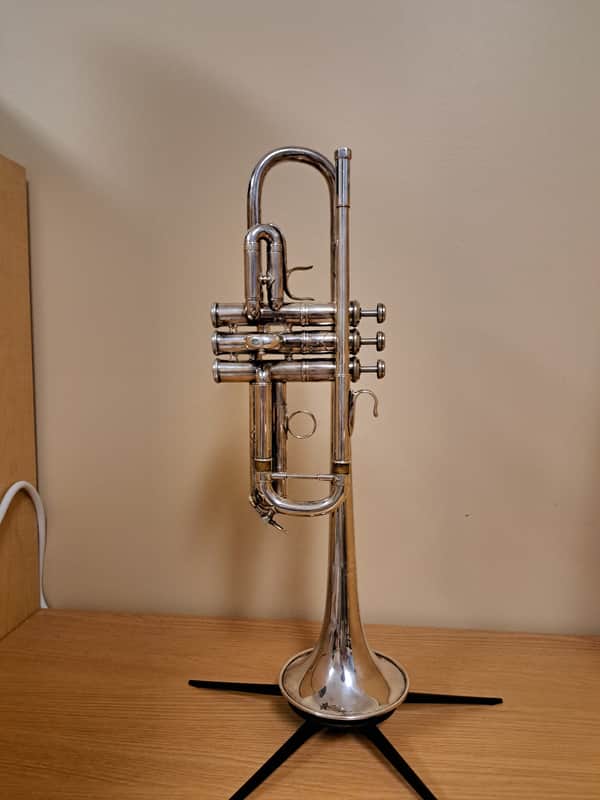 EARLY ELKHART BACH 236 C TRUMPET, 34XXX M BORE, CORPORATION BELL image 1