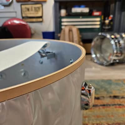 Gretsch USA Custom 20-14-12" Drum Kit - White Satin Flame - Vintage Build image 7
