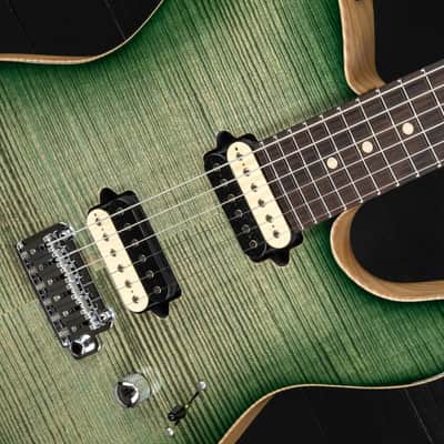 Suhr Modern T Custom Shop FM HH FTGB - Faded Trans Green Burst - Rosewood neck image 11