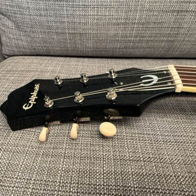 Epiphone Casino Peerless Korea Reissue 2001 Ebony Black with USA Case and Klusons image 15