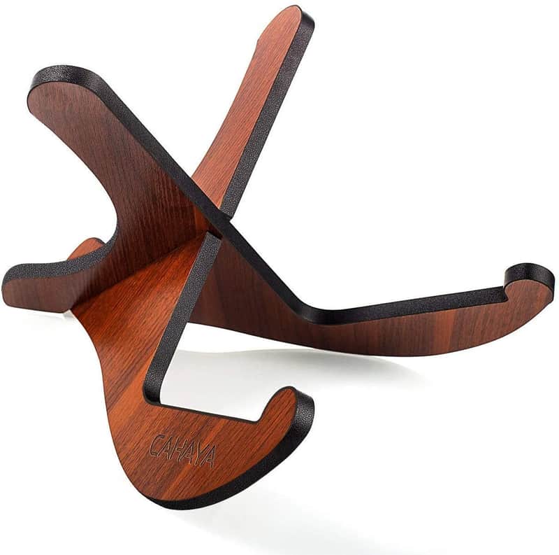 New Guitar Stand Wooden Floor Guitar Stand Thicken Plywood X-Frame Style Portable image 1
