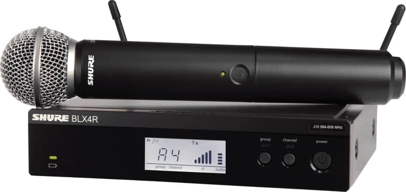 Shure BLX24R/SM58 Handheld Wireless Microphone System, H9 Band image 1