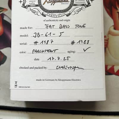 BRAND NEW Kloppmann JB61-5 5 String Jazz Bass® Pickup Set - Parchment (Pearl White) Covers image 3