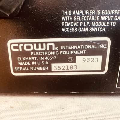Crown Macro-Tech 36x12 2-Channel Power Amplifier w/FX XLR Input Card #2103 image 2