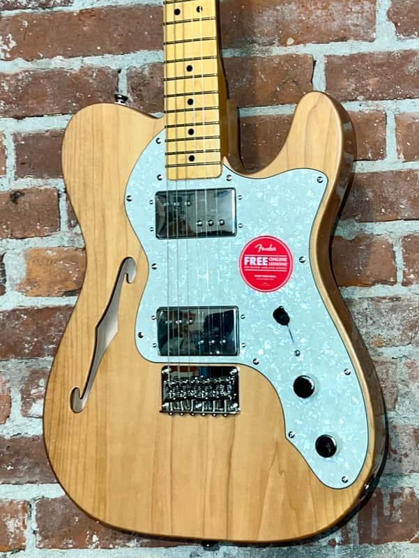 Squier Classic Vibe '70s Telecaster Thinline Natural, HH Includes Pro Setup & Ships Fast so Support Small Business ! image 1