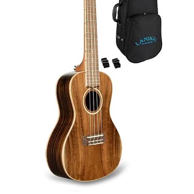 Lanikai All Solid Acacia Uke Concert Ukulele w/Maple Binding | +FREE Case | NEW Authorized Dealer image 1