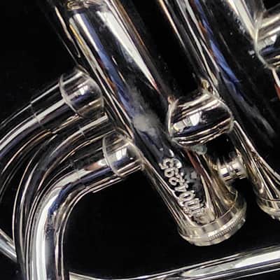 Moz (Advanced Monel Pistons) Marching Mellophone Key of F with Case - Nickel Plated Finish image 5