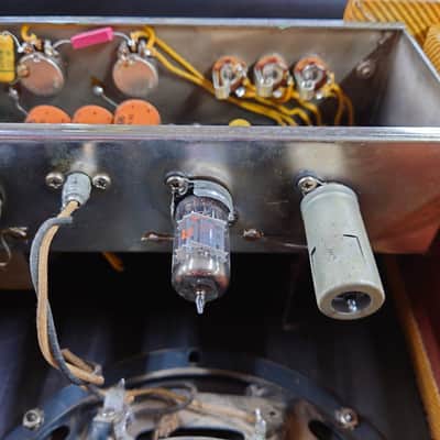 1958 Fender Harvard 5F10 guitar amplifier, made in USA (USA voltage) image 10