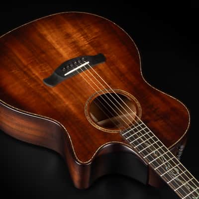 2022 Taylor Builder's Edition K24ce V-Class - Kona Burst | USA All Solid Grand Auditorium Acoustic Guitar Koa Beveled Armrest Cutaway ES-2 Pickup Paua Abalone Purfling | OHSC image 8