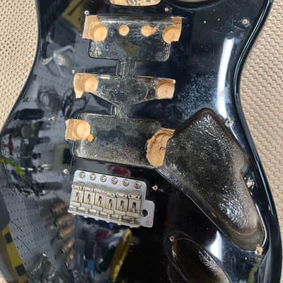 Chandler  Stratocaster Body 1980s - Black image 1