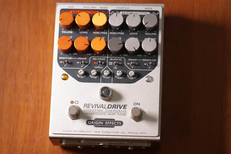 Origin Effects RevivalDrive Custom Ghosting Overdrive with Secondary EQ Controls 2010s - Silver/Orange image 1
