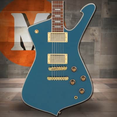 Ibanez Iceman 6 String Electric Guitar w/Bag - Antique Blue Metallic (IC420ABM) image 1