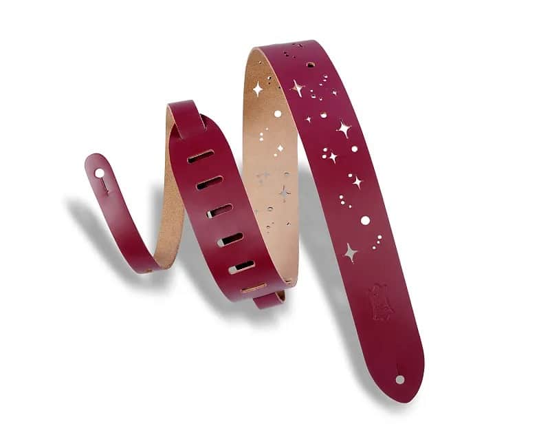 Levy's M12GSC 2" Galaxy Punch Out Leather Guitar Strap image 1