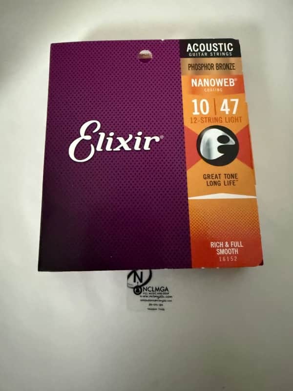 Elixir Acoustic Strings Phosphor Bronze with NANOWEB Coating 12-String Light (.010-.047) 16152 2025 image 1