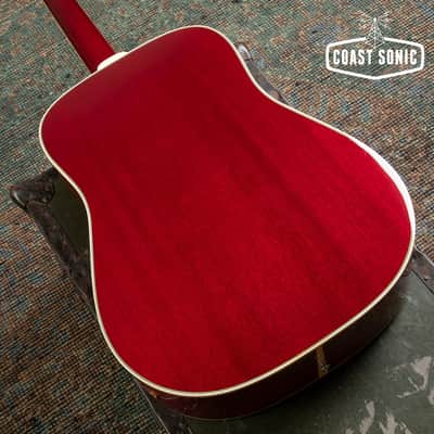 1993 Orville by Gibson Hummingbird Cherry Sunburst made in Japan with Hard Case image 9