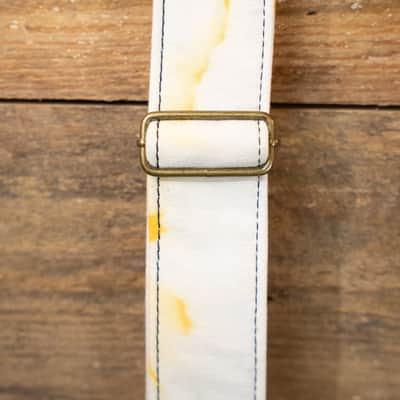Mother Mary Yellow Bleached Guitar Strap image 3