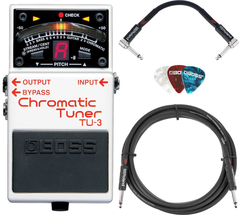Boss TU-3 Chromatic Tuner w/ Instrument Cables image 1