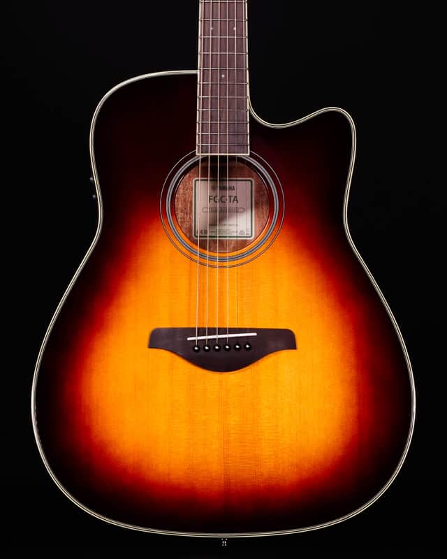 Yamaha FGC-TA TransAcoustic Cutaway Acoustic Guitar, Brown Sunburst image 1