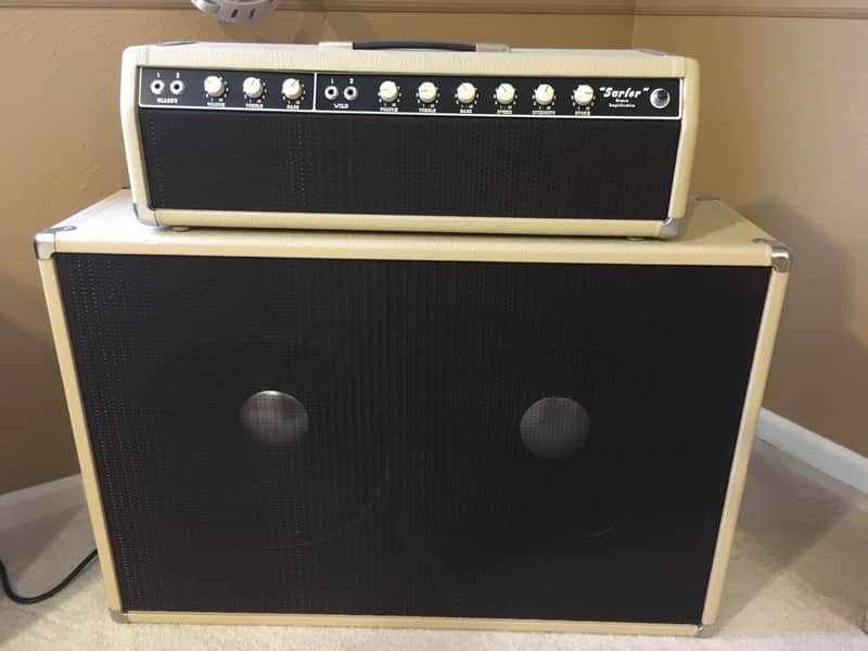 Eddie Bertrand's Gomez Surfer Amp and 2x15 Cabinet, Fender Showman 6G14A clone image 1