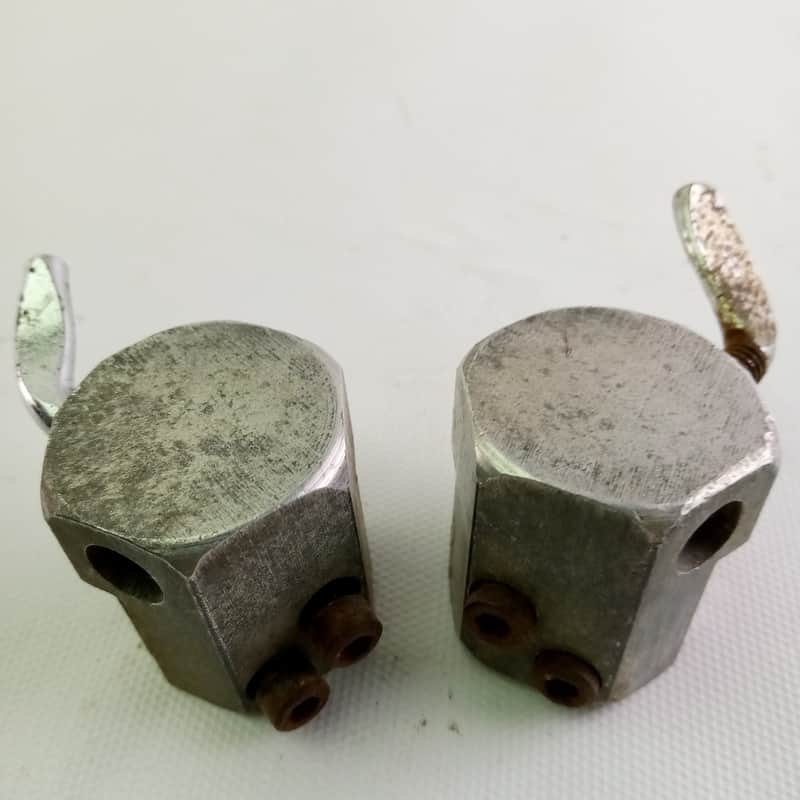 Carlton 50s Bass Drum Spur Mounts Brackets Aluminum Block Vintage Clamp-On+2Hole image 1