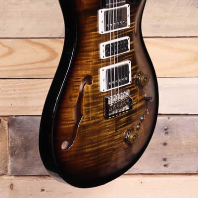 PRS Special Semi-Hollow Electric Guitar Black Gold Wraparound Burst w/ Case image 2