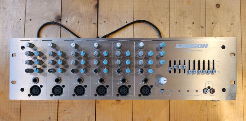 Samson S6 6-channel rack-mountable Mixer Amplifier image 1