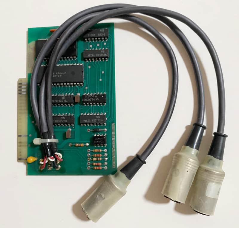 Passport Designs MIDI Interface A-001 — Apple II — First Generation 1983 — Complete IN/OUT/THRU Harness — Made in USA image 1