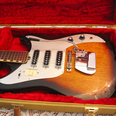 Teisco YG-6 1964 Tobacco Burst Electric Guitar image 4