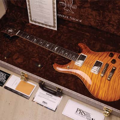 PRS RARE Private Stock [One of The Very 1st 594s | 1 of Only 26 From The First Run!] Guitar Of The Month "February" McCarty 594 in Vintage McCarty Smoked Burst w/Bronze Aluminium Two-Piece Bridge, Flame Mahogany Neck and MOP with Paua Outline Bird Inlays image 3