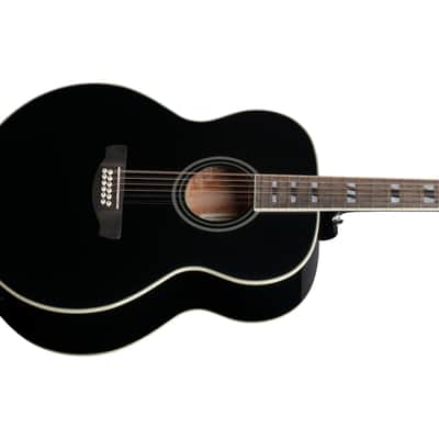 Ibanez AJ7012M1E Artwood Jumbo 12-String Acoustic-Electric Guitar - Black image 5